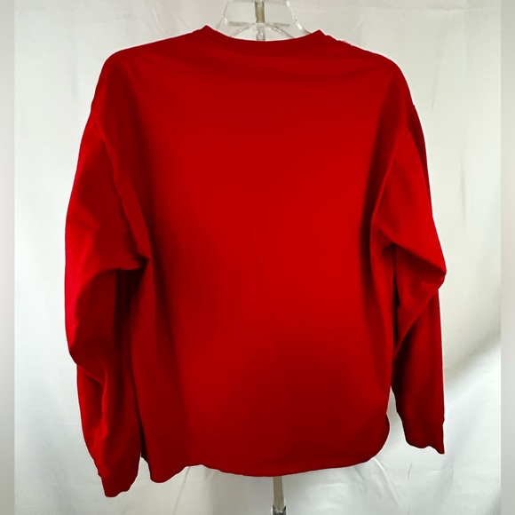 Champion brand long sleeve tee. Red shirt with black logo. Size XL. Stay warm. - Picture 5 of 5